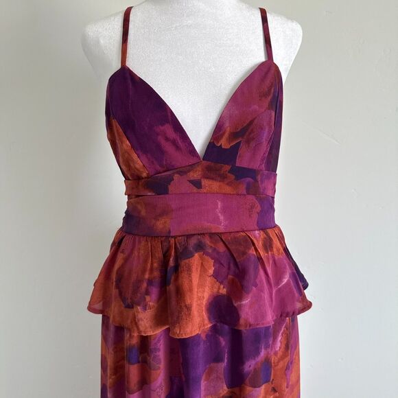 Saints & Secrets Women's Maxi Dress Ruffle adjustable strap Formal Evening Sz M - Picture 6 of 16